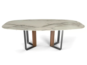 NIBBLES WOOD ESTREMOZ - Oval marble table by Maami Home - view 2